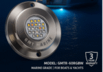GMT Marine Underwater LED light RGBW 2100+ luminous 316L stainless, IP68 waterproof